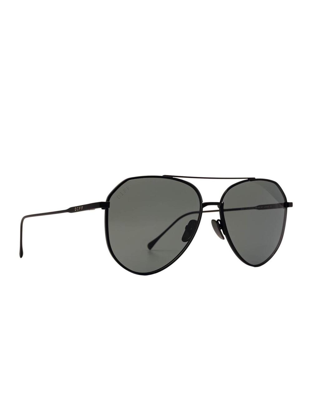 DIFF Dash Matte Black Solid Grey Polarized Sunglasses